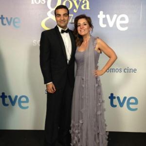 Martn Rosete and Maria Lahuerta at the 27th Goya Awards