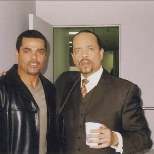 ICE-T and (Stunt Double) Brian Keith Allen on the set of 'Law & Order Special Victim Unit'.