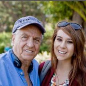 Michelle Ashley Matthews on the set of Valentine's Day with Garry Marshall circa 2009.