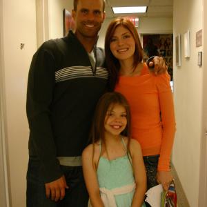 Cameron Mathison Ryan Lavery Paris Rose Yates young Erin Lavery Connie Fletcher Erin Lavery at the set of All My Children