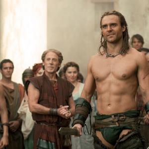 Still of Dustin Clare in Spartacus Gods of the Arena 2011