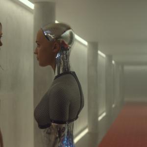 Still of Face to Face and Alicia Vikander in Ex Machina 2015