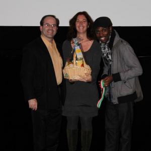 Accepting awards for our short film Cancer  Cake at Anthology Film Archives NYC