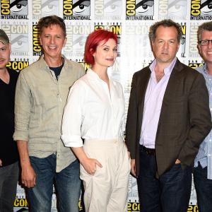 David Costabile, Tim Kring, Richard Rothstein, Alison Sudol and Gideon Raff at event of Dig (2015)