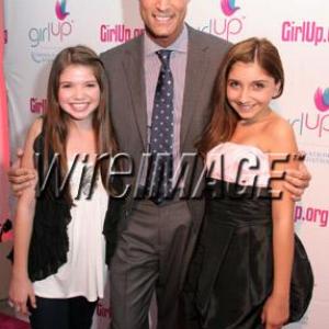 Actress Jadin Gould photographer Nigel Barker and actress Jennessa Rose arrive at Varietys Girl Up Campaign Launch on November 4 2010 in Los Angeles California Varietys Girl Up Campaign Launch  Pink Carpet Arrivals