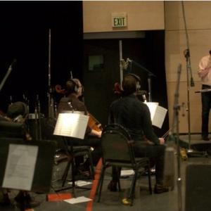 Players from the Seattle Orchestra record for a film project Music composed by Daniel Sadowski