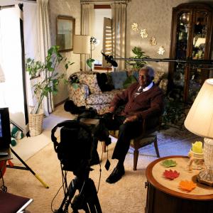 Senator Ulysses Lee Gooch, on the set of the biography I shot about his life.