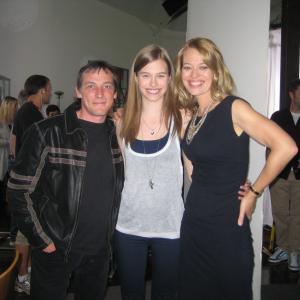 Tiera with Jeri Ryan and Louis Belanger on the set of 