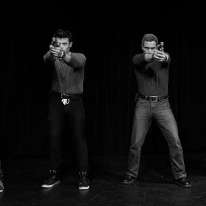 Anthony and his students training gun tactics