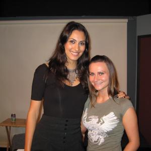 Marta Cena and guest speaker Raya Meddine from Young and The Restless, CSI:Miami and Sex and the City 2 in acting class.