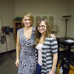 Marta Cena and guest speaker Kristy Swanson in acting class at The Actors Workshop, Orange County.