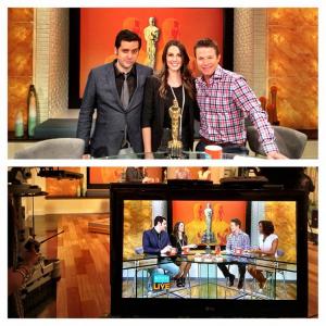 Angie on Access Hollywood Live with the Oscar Roadtrip