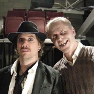 Jamie Kennedy and Thomas Saunders on set of Reaper
