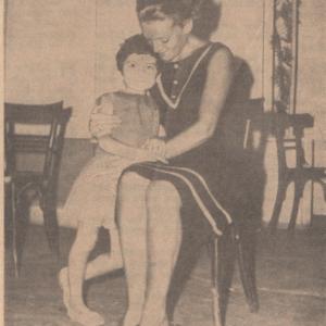 Pari Leventi and her daughter Agapi backstage 1965