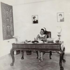 Pari Leventi in her office, 1968