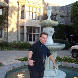 At the Playboy Mansion for a PLAYBOY shoot