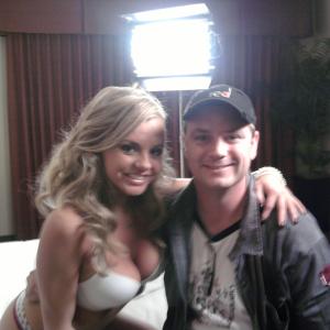 Me and Bree Olson on the set of Pauly Shores Vegas is my Oyster