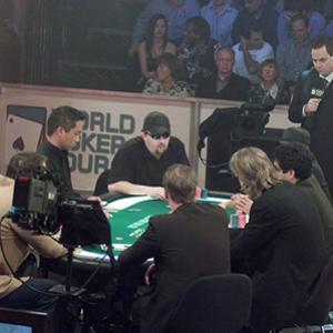 Matt Savage announcing the final table of the 2004 Bay 101 Shootout.