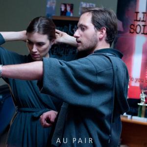 Kaitlin Ferrell, Paul Reisinger, on the set of Au Pair