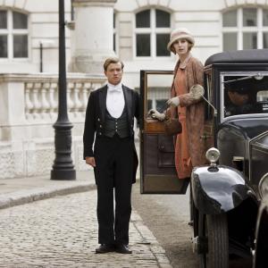 Still of Ed Speleers and Laura Carmichael in Downton Abbey 2010