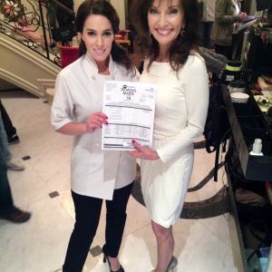 Susan Lucci and Christina DeRosa on set of Devious Maids Season 3