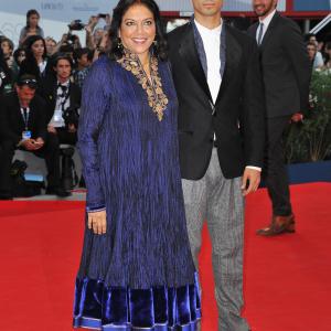 Mira Nair and Riz Ahmed at event of The Reluctant Fundamentalist 2012