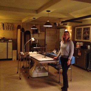On the Morgue set of Justified, Season 4 finale