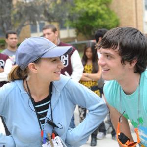 With Josh Hutcherson on the set of Detention 2010