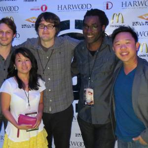 Stephen Brodie, James Faust, Frankey Dey, and filmmakers at the 2013 Asian Film Festival of Dallas