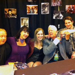Stephen Brodie at Texas Frightmare Weekend with John Gulager Diane Goldner Cassie Shea Watson Clu Gulager and a hungry piranha