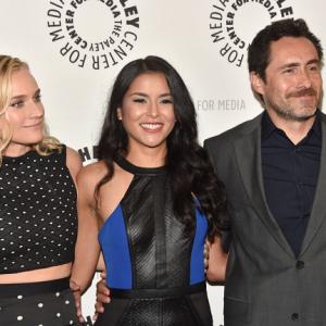 Actors Diane Kruger Emily Rios and Demian Bichir attend The Paley Center For Media Presents FXs The Bridge at The Paley Center for Media on June 24 2014 in Beverly Hills California