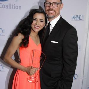 Emily Rios recipient of the Impact Award for Outstanding Performance in a Television Series and Matthew Lillard attend the 17th Annual NHMC ImpactAwards Gala at the Beverly Wilshire  February 28 2014