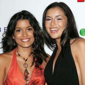 Actors Emily Rios and Alicia Sixtos arrive at the premiere of 'Quinceañera' during the New York International Latino Film Festival on July 29, 2006 in New York City