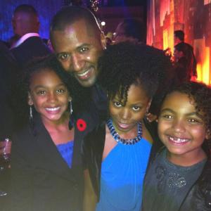 Shai PierreDixon dirMalcolm DLee Riele Downs and Isis Moore at the TCL Chinese Theatre Red Carpet Premiere of The Best Man Holiday