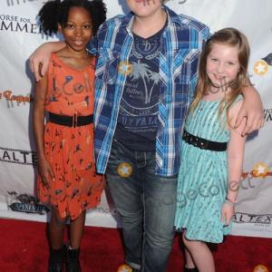22 July 2014 - Riele Downs, Sean Ryan-Fox and Ella Anderson of 'Henry Danger' attend 