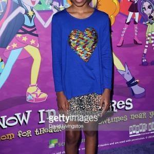 Actress Riele Downs attends the premiere of Hasbro Studios My Little Pony Equestria Girls Rainbow Rocks at the TCL Chinese 6 Theatres on September 27 2014 in Hollywood California