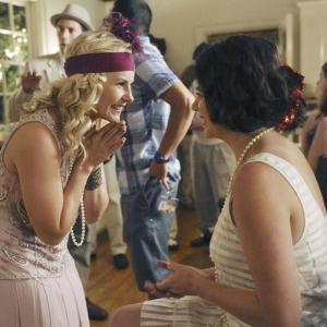 Still of Elisha Cuthbert and Casey Wilson in Happy Endings 2011