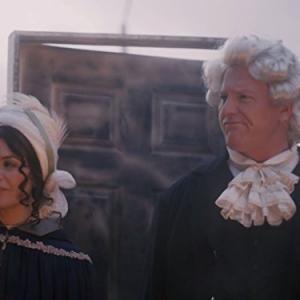Still of Ian Roberts and Casey Wilson in Drunk History 2013