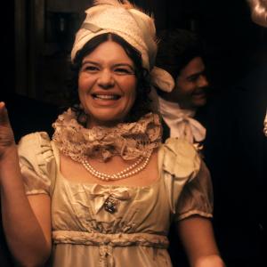 Still of Ian Roberts and Casey Wilson in Drunk History (2013)