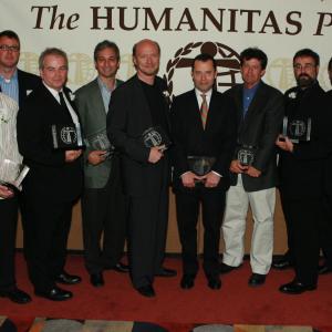 2006 Humanitas Prize Winners: Davis Guggenheim, Greg Garcia, Colin Marshall, Bobby Moresco, David Shore, Paul Haggis, Colin Callender, Steven Sullivan, Michael Stokes, Frank Desiderio, Bill Nighy and Chris Donahue.