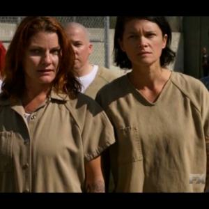Casey McCarthy as Gretchen Swift and Lisa Lynch as Genny in Justified Starvation  FX
