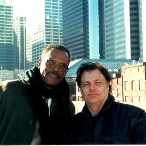 with samuel l jackson on the set of changing lanes