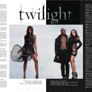 Twilight Breaking Dawn Part 2 stars Judi Shekoni Amadou Ly  Marisa Quinn grace the pages of Runway Magazine winter 2012