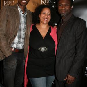 Actors K.C. Collins, Kim Roberts and Awaovieyi Agie at the opening of the Reelworld Film Festival.