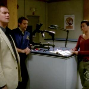 Emily Chang (on right) as Phyllis Moss on NCIS.