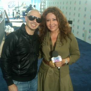 Jessica Maldonado and Pitbull Premios Juventud Univision Network