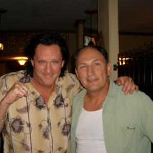 Richard and Micheal Madsen on the set of Terror Trap
