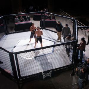 Mike Swick and Rudy Youngblood on the set of Beatdown