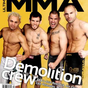 Ultimate MMA Magazine cover that includes Mike Swick Josh Koscheck Jon Fitch and Cain Velasquez