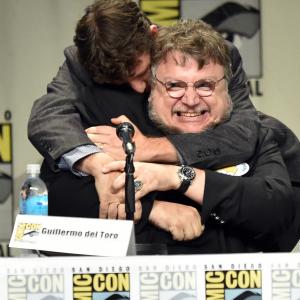 Sean Astin and Guillermo del Toro at event of The Strain (2014)